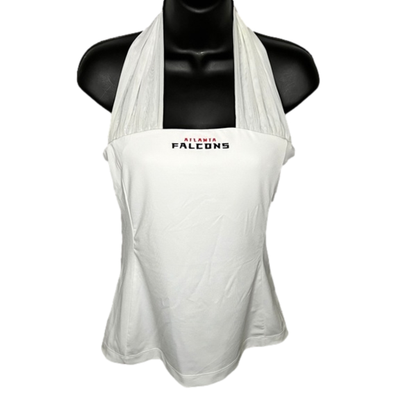 NFL Tops - NFL Atlanta Falcons All Sport Couture White Halter Mesh Top NWT Size Small
